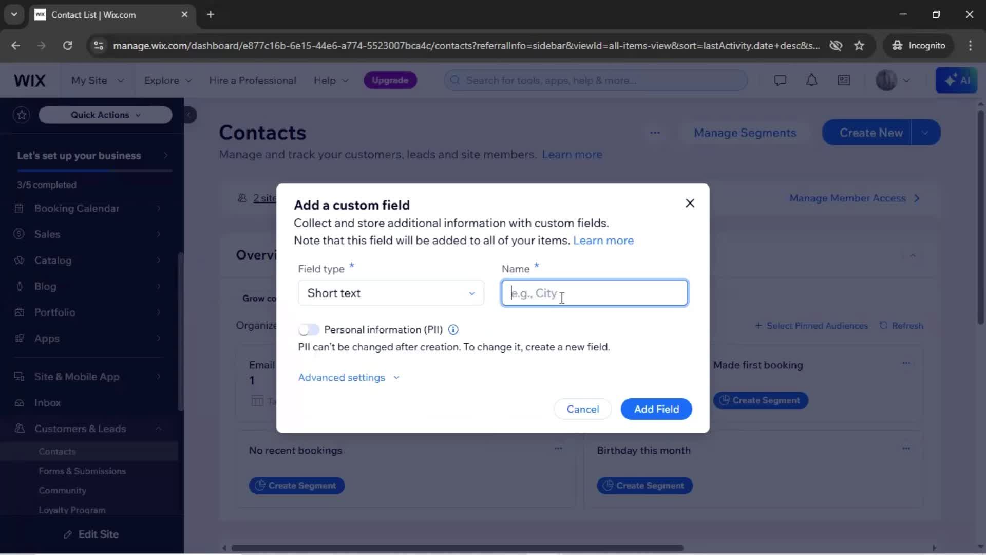 CRM screenshot