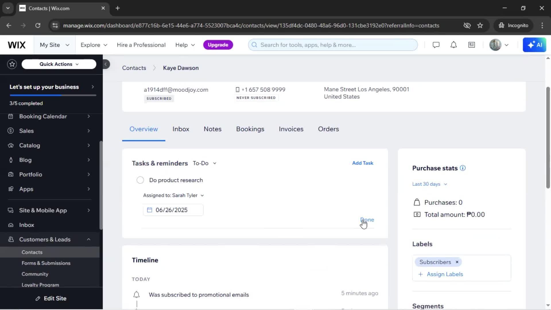 CRM screenshot
