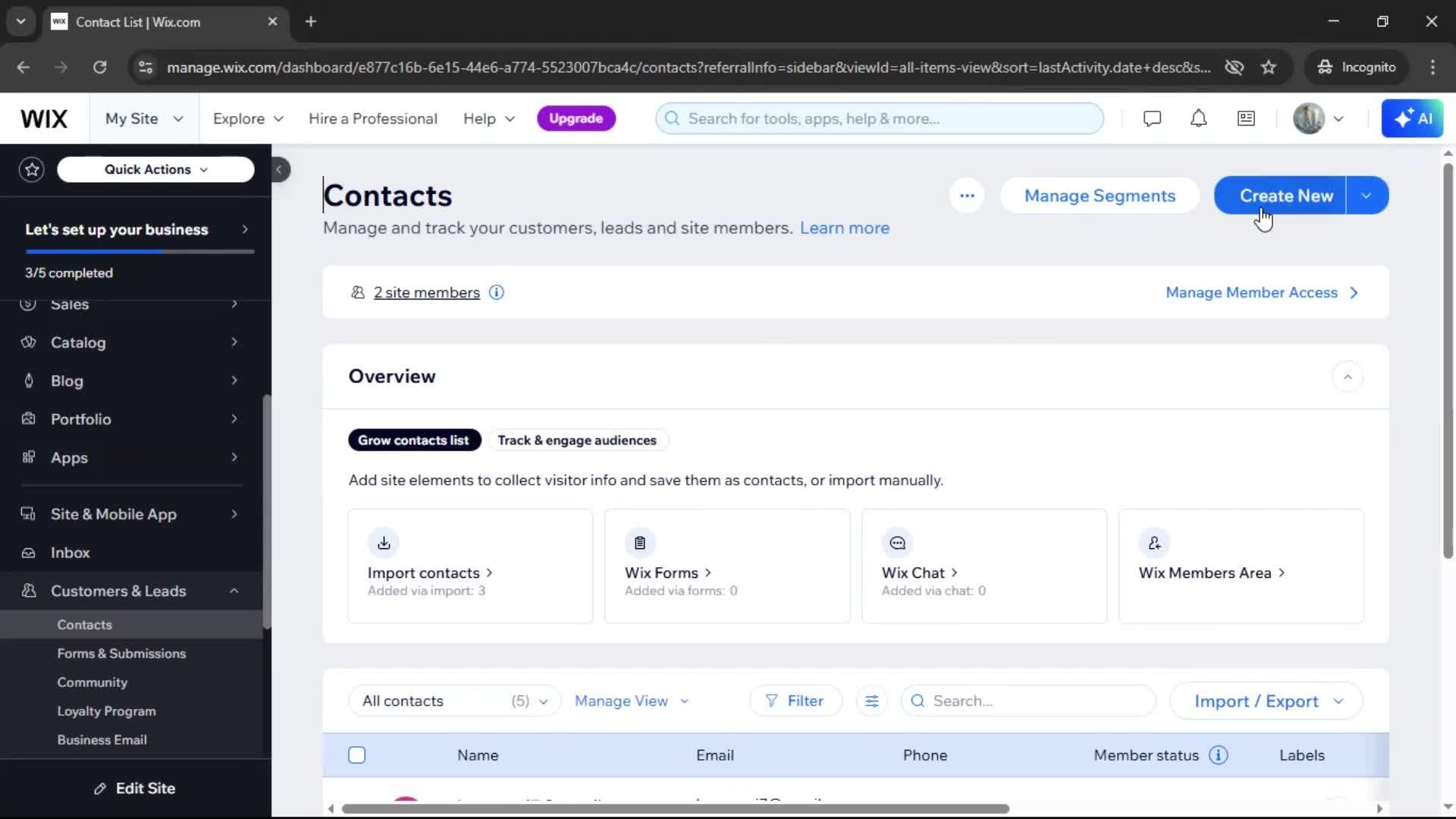 CRM screenshot