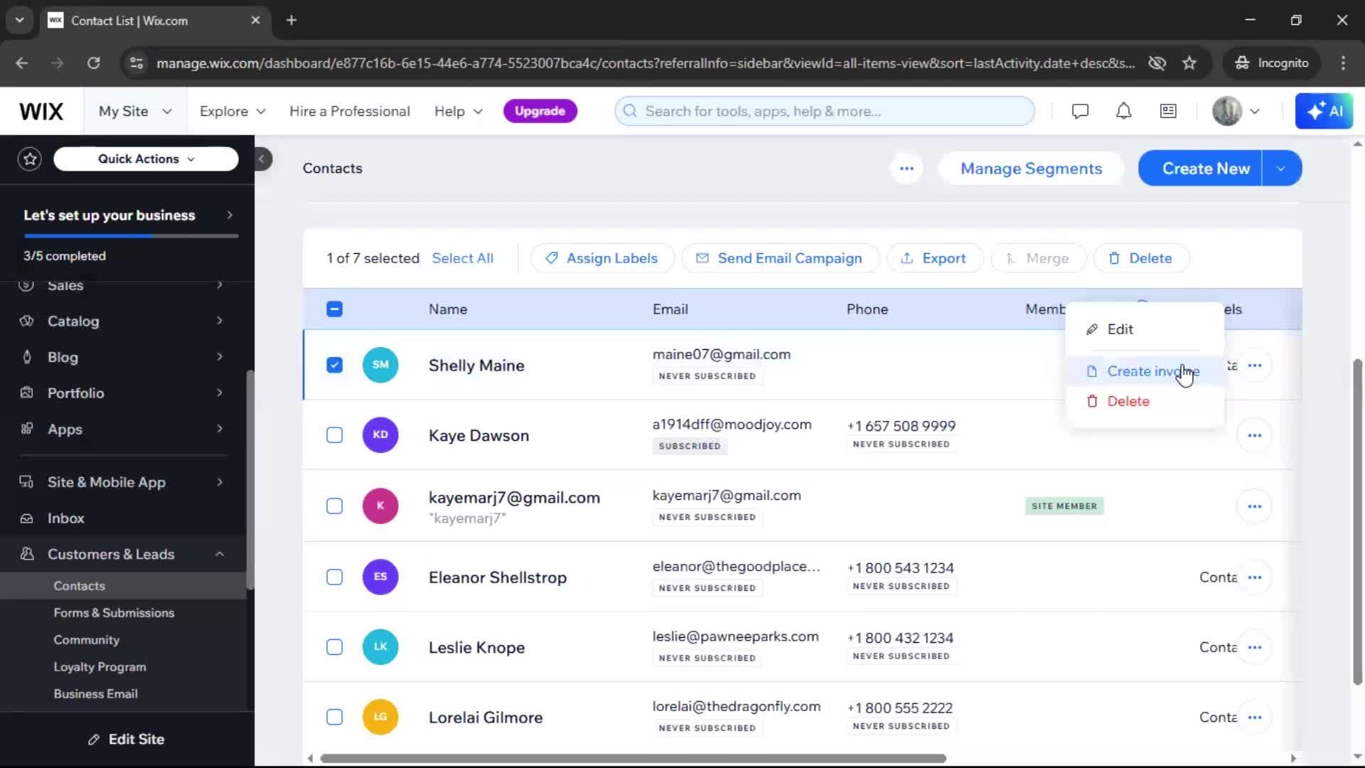 CRM screenshot