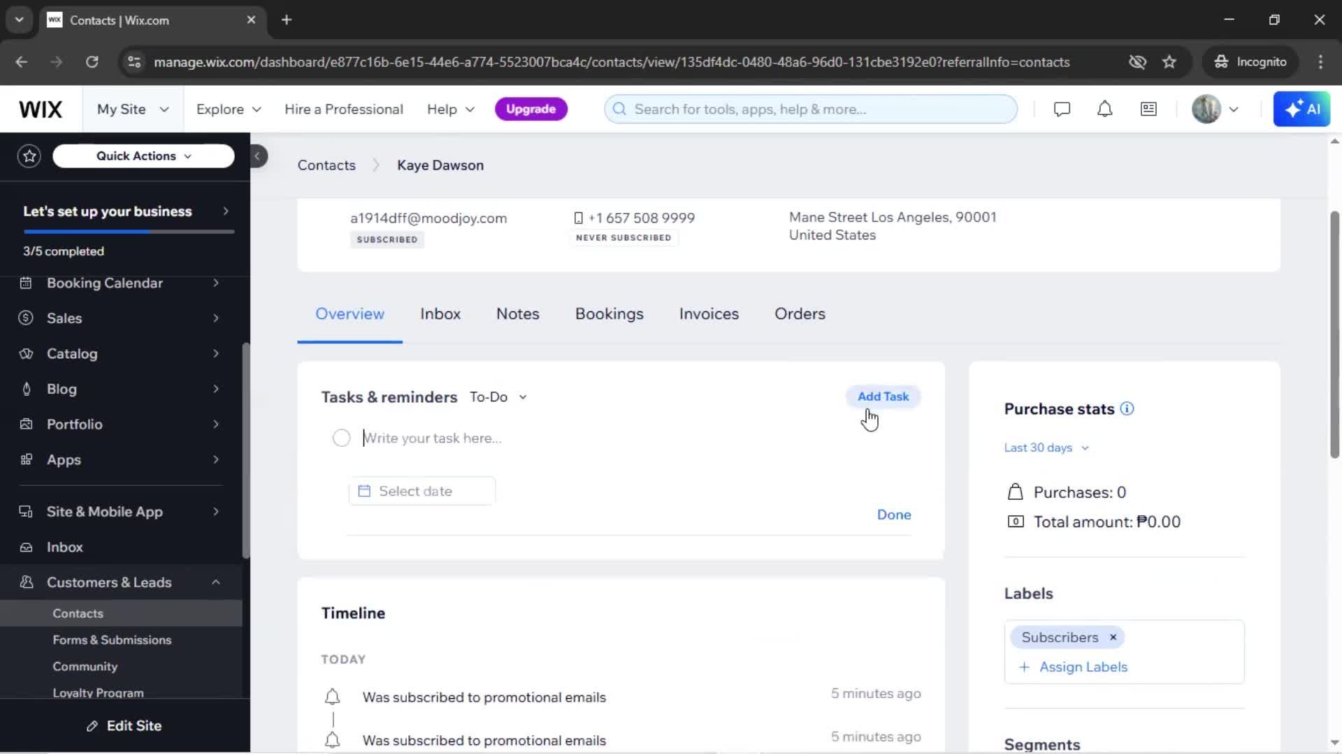 CRM screenshot
