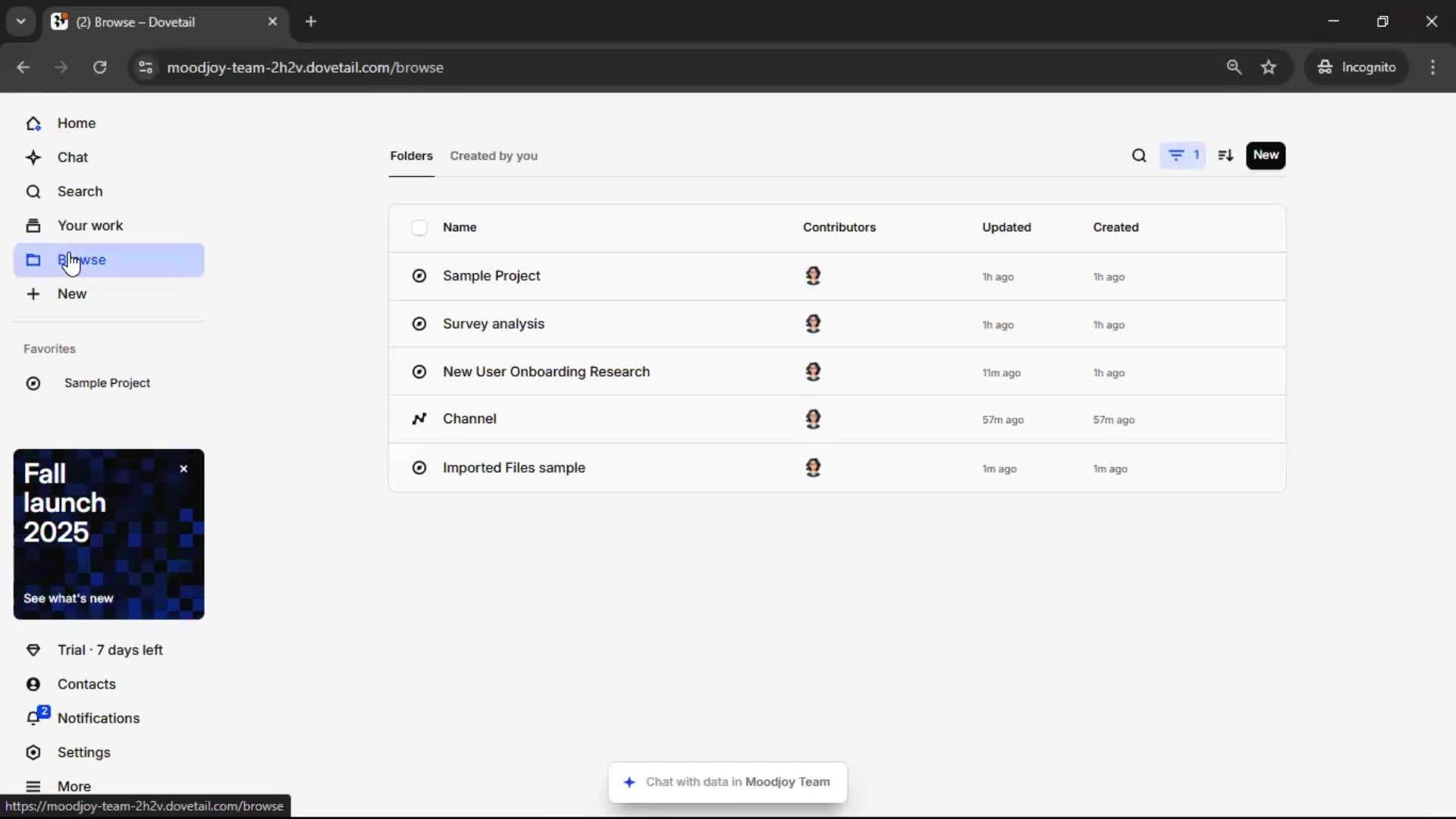CSV import screenshot