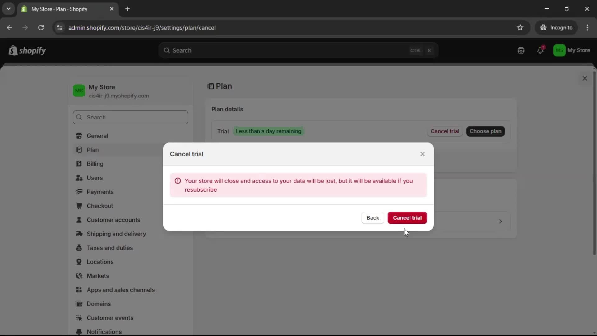 Cancelling your subscription on Shopify video thumbnail