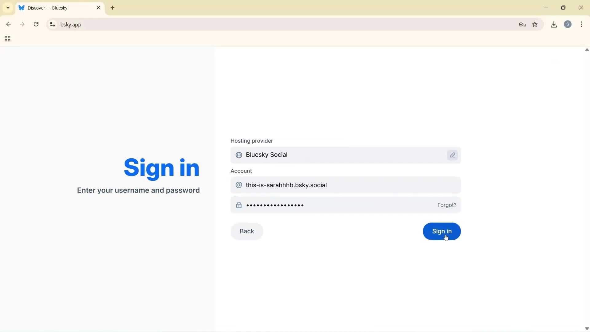 Editing username screenshot