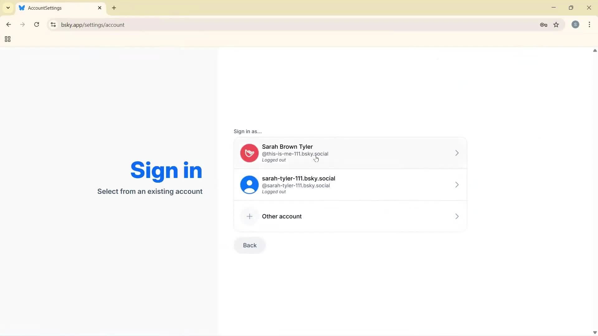 Editing username screenshot