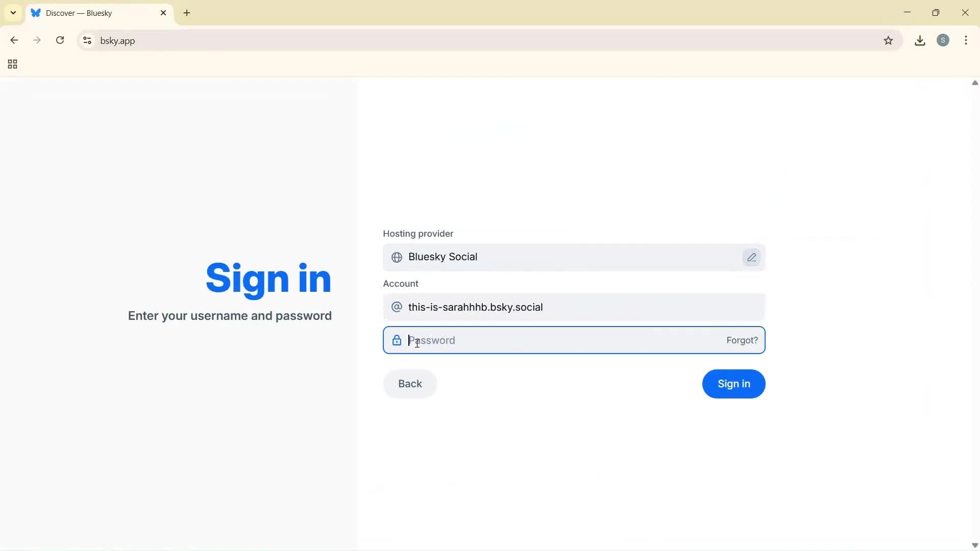 Editing username screenshot