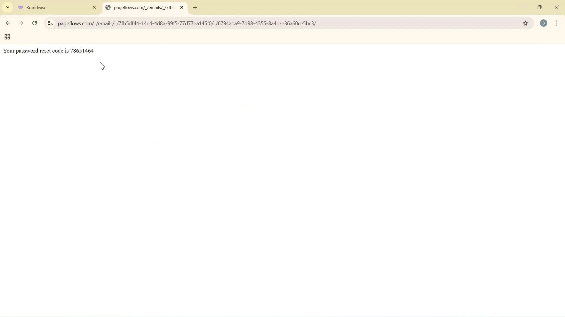 Changing password screenshot