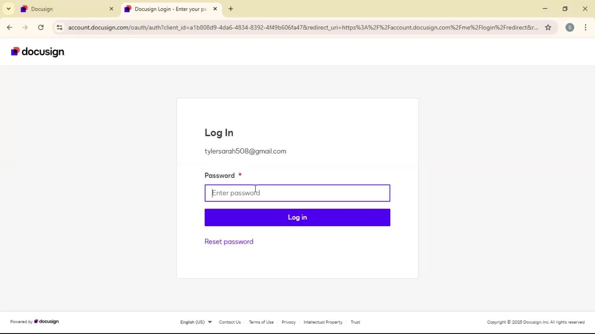 Changing password on Docusign video thumbnail
