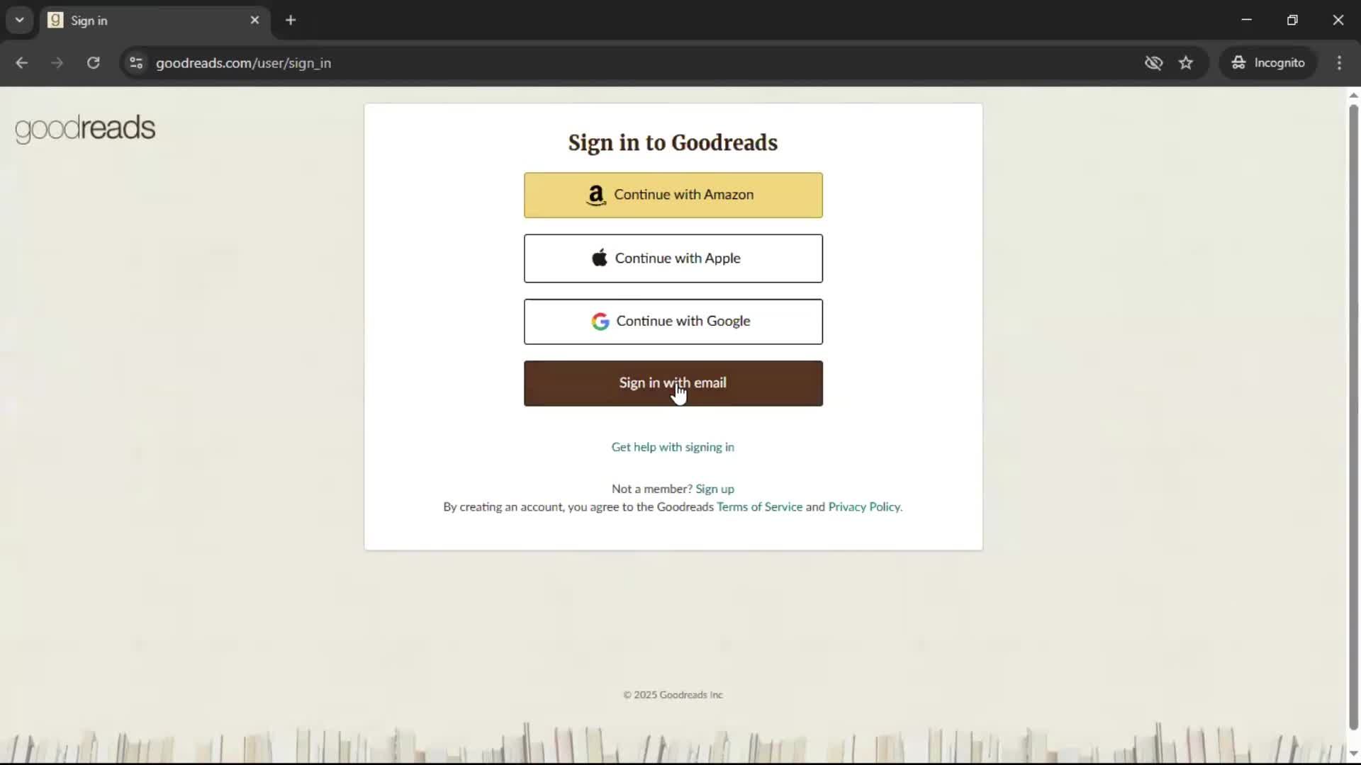 Changing password screenshot