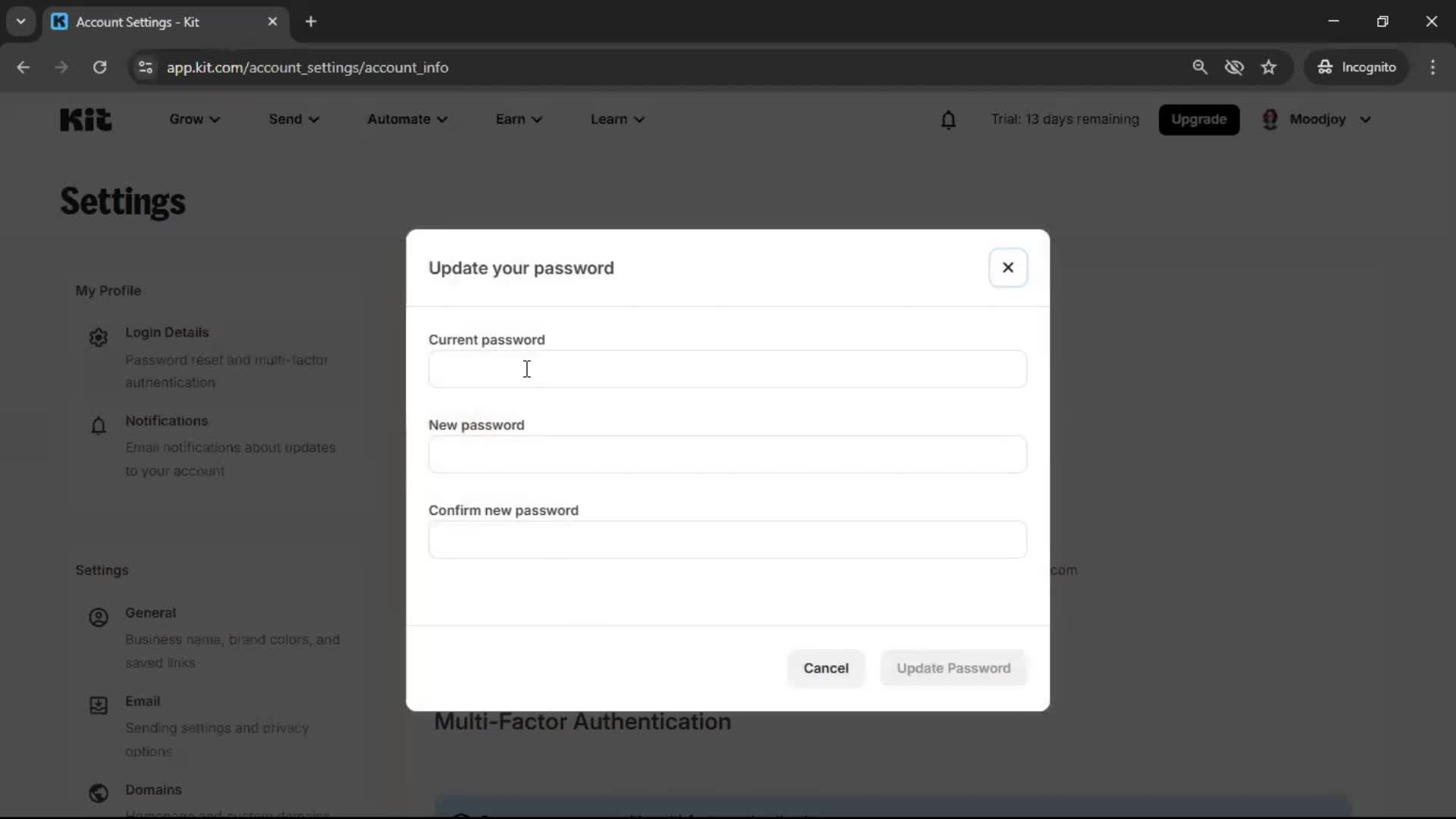 Changing password on Kit video thumbnail