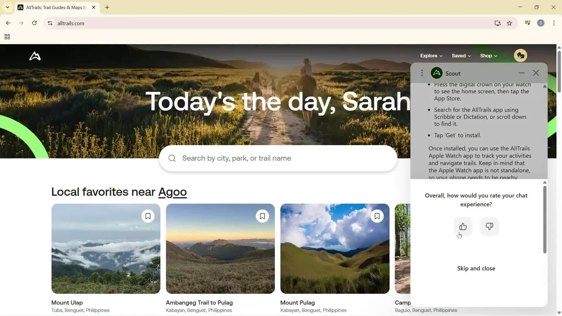 Help center screenshot