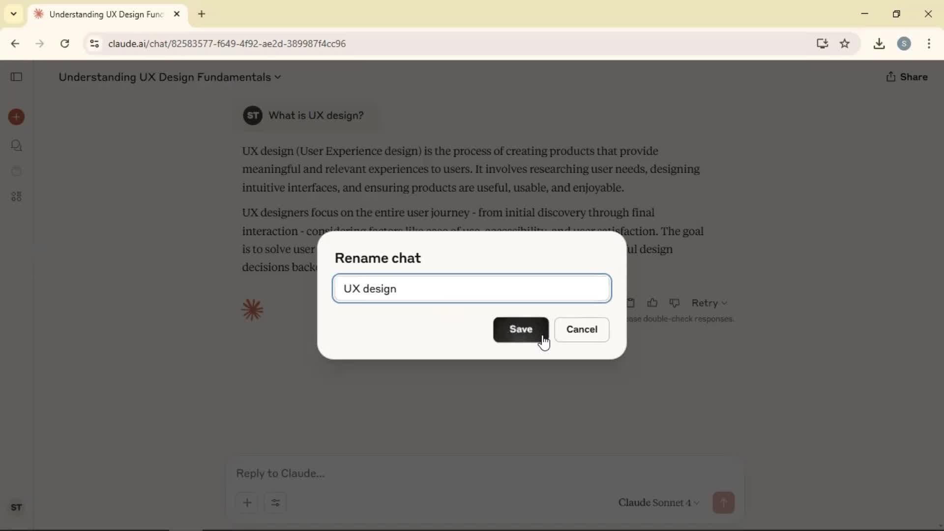 Chat bot screenshot
