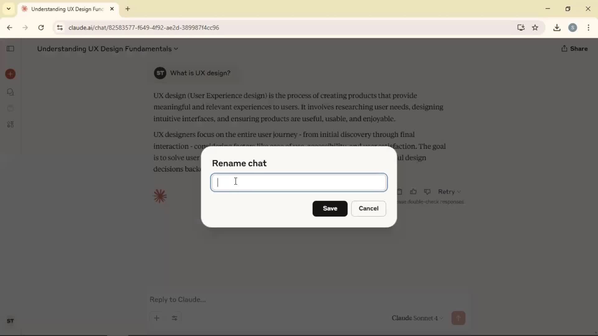 Chat bot screenshot