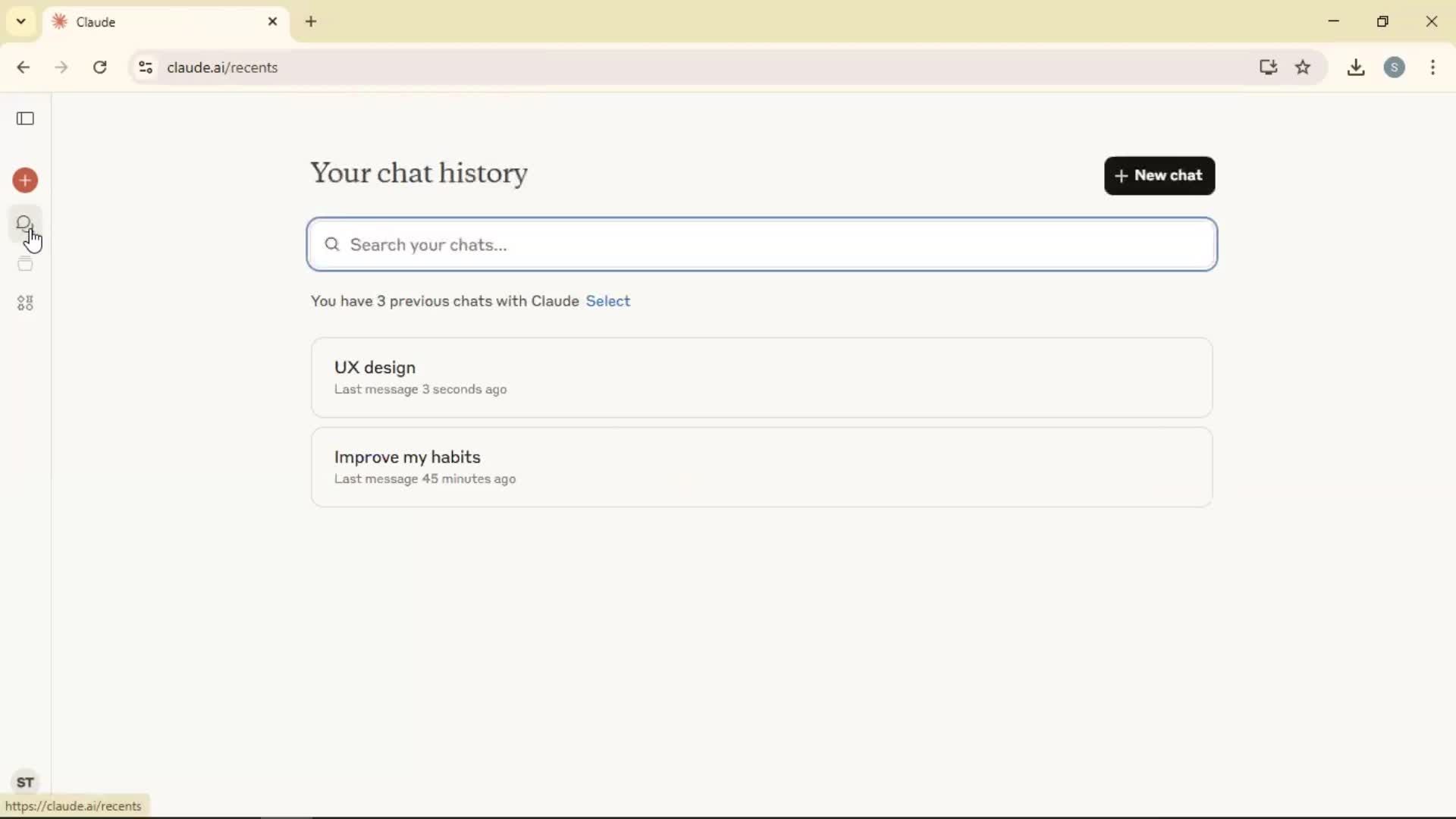Chat bot screenshot