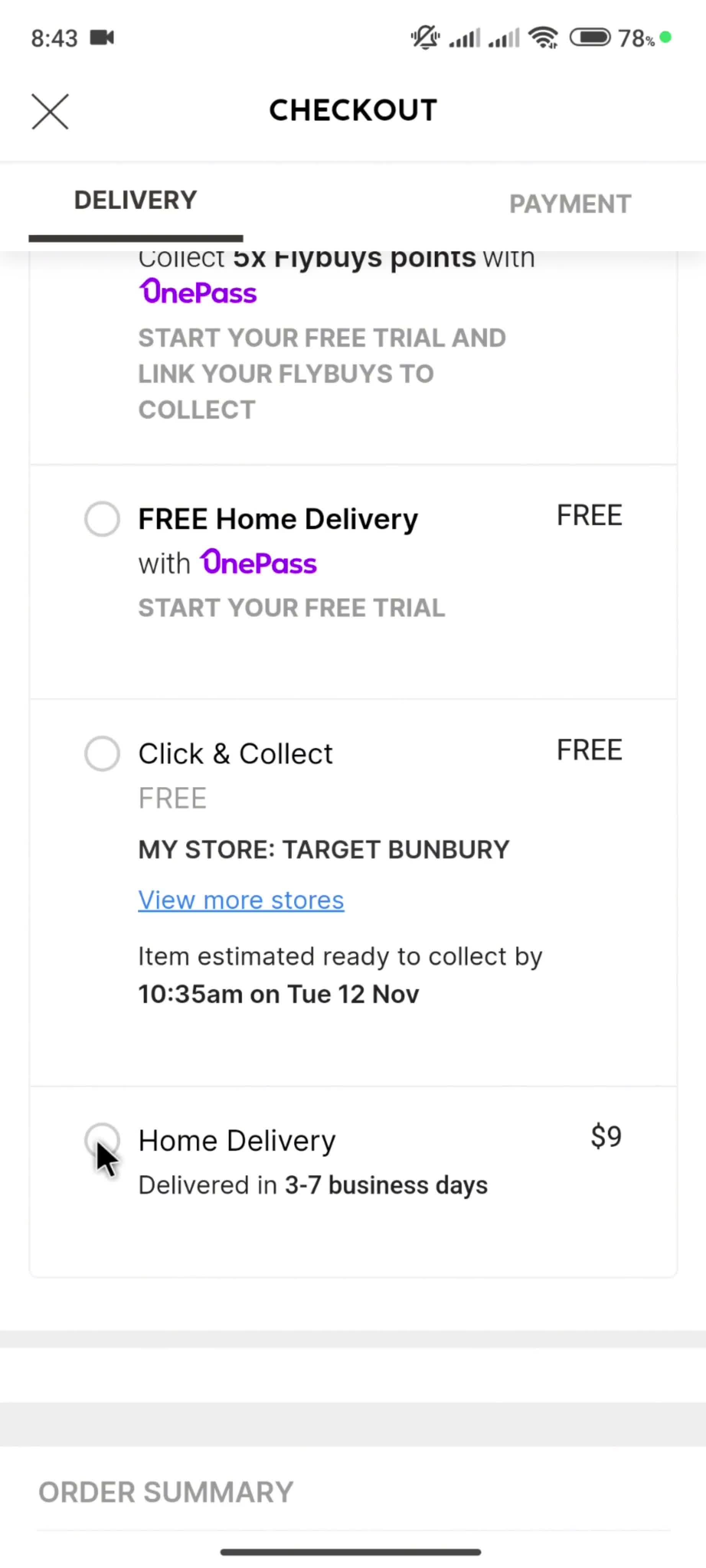 Buying something screenshot
