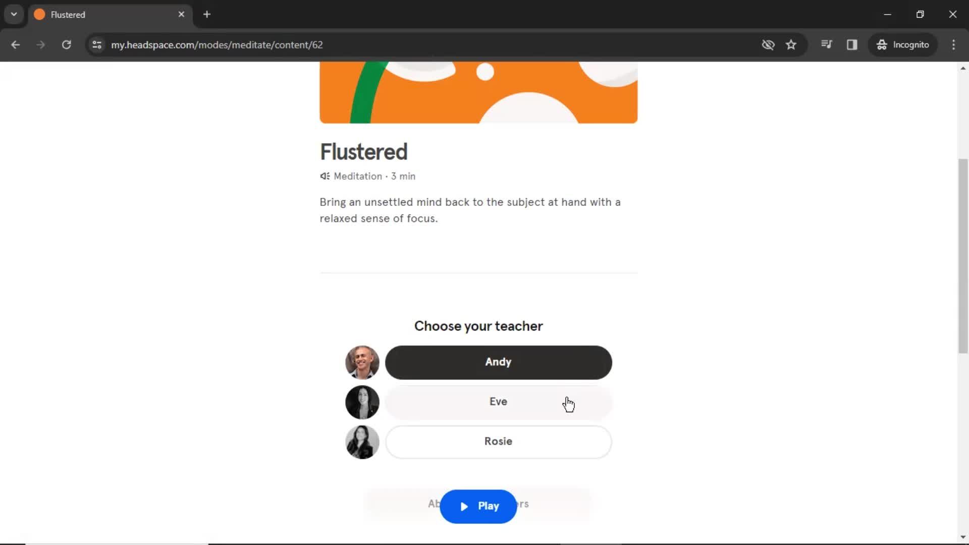 Choosing a teacher on Headspace video thumbnail