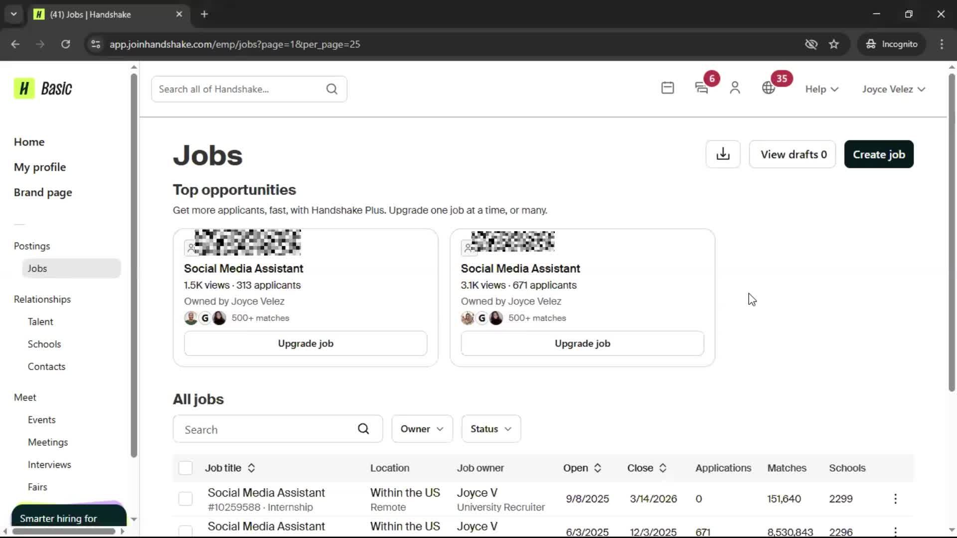 Closing job posts on Handshake video thumbnail