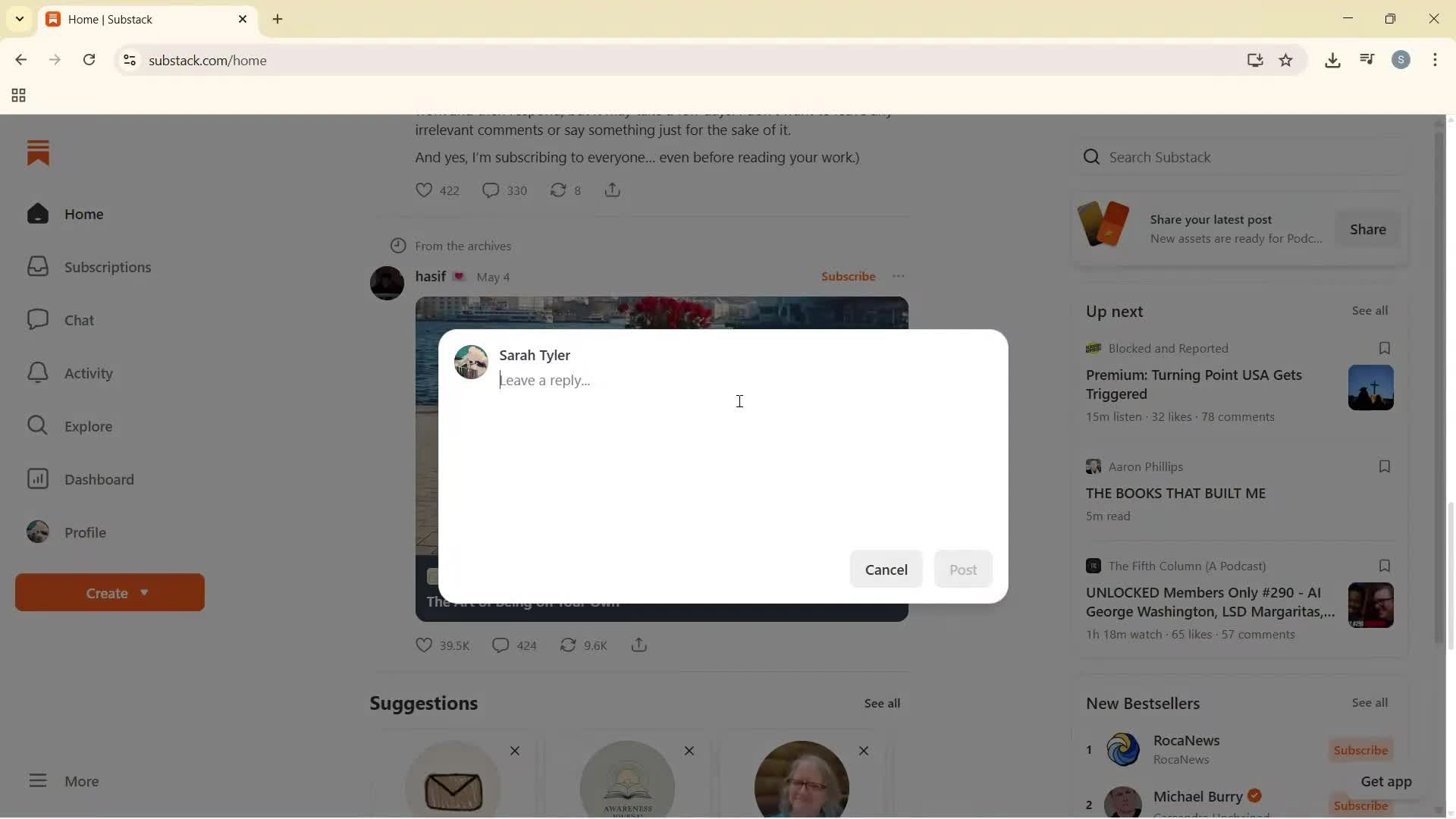 Commenting screenshot