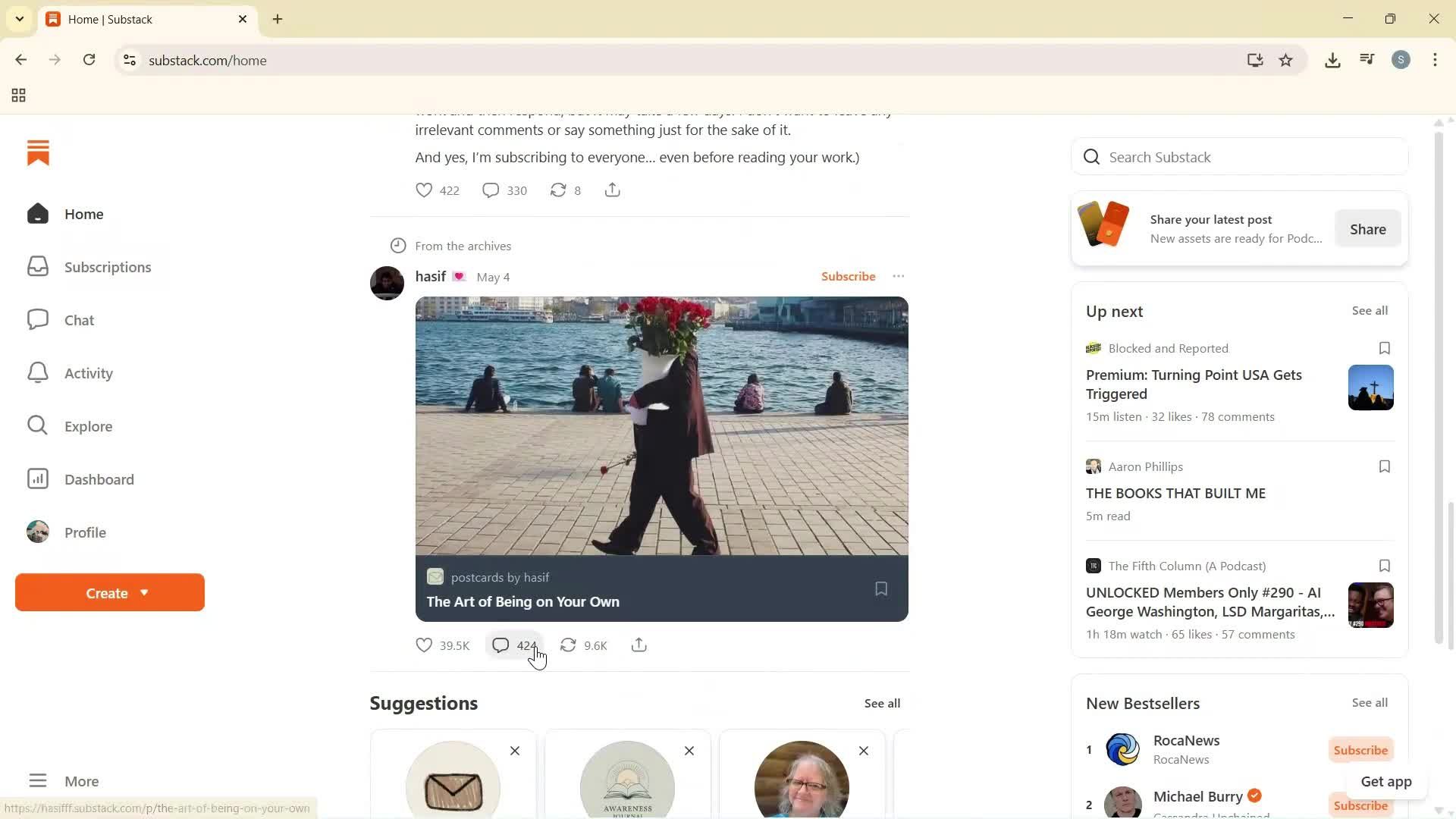 Commenting screenshot