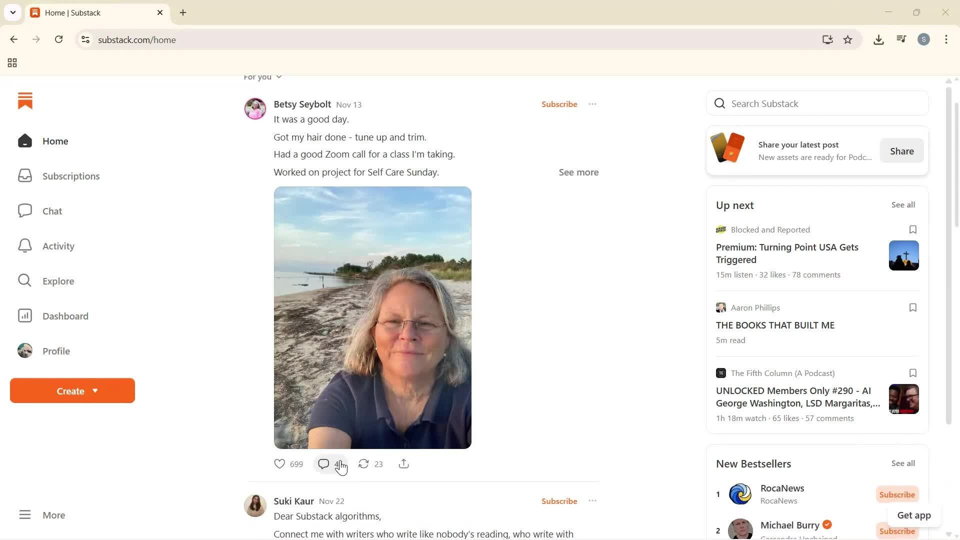 Commenting screenshot