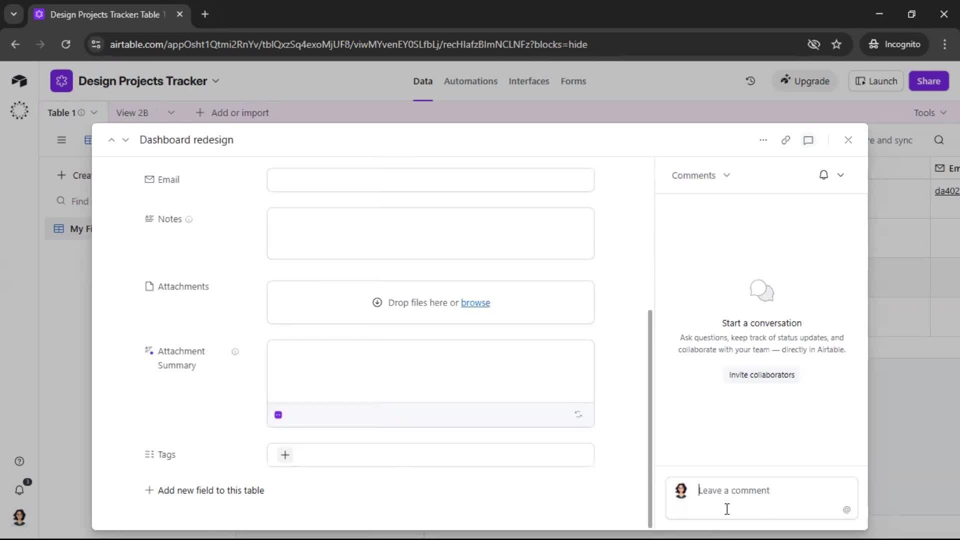 Commenting screenshot