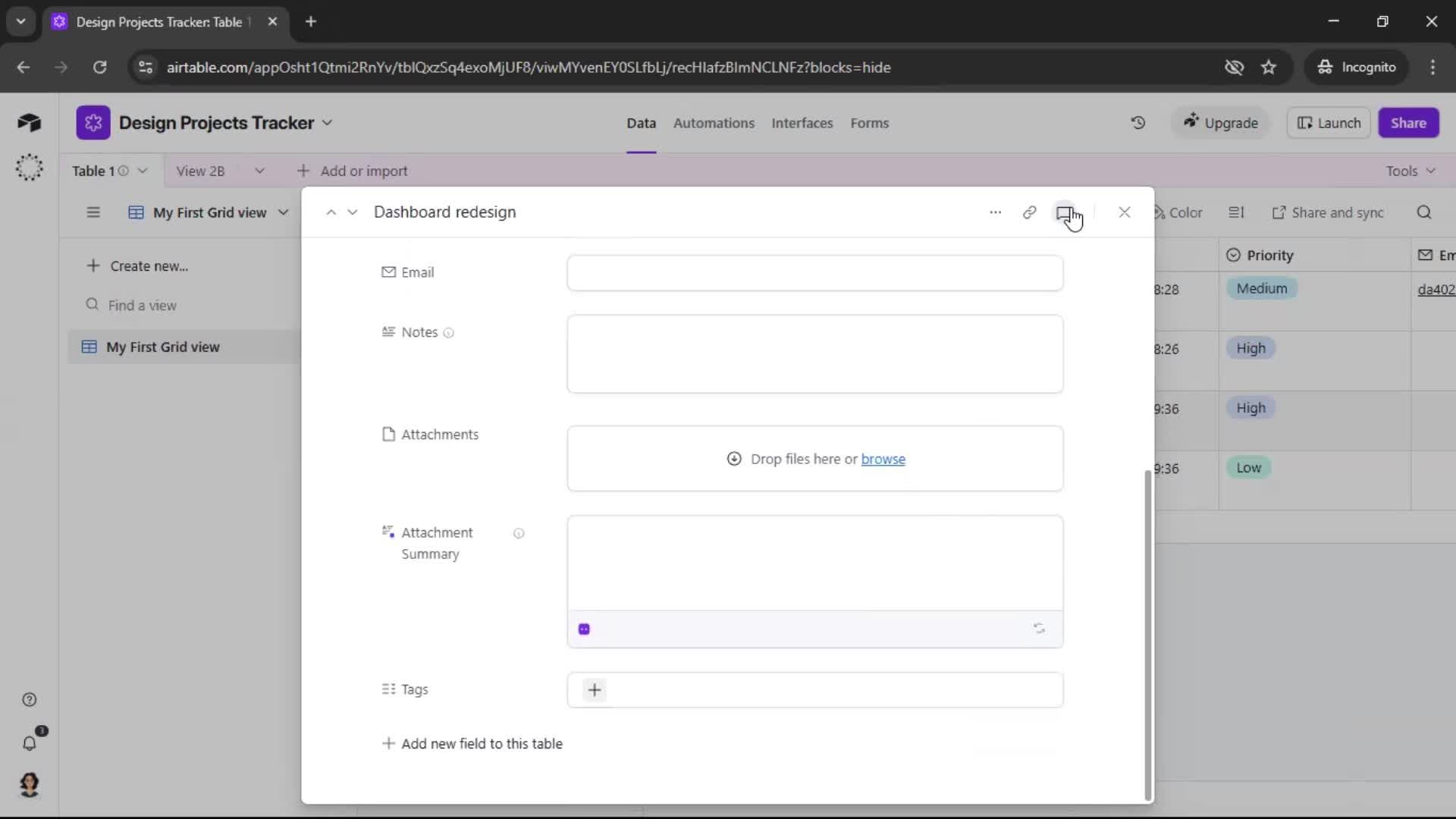Commenting screenshot