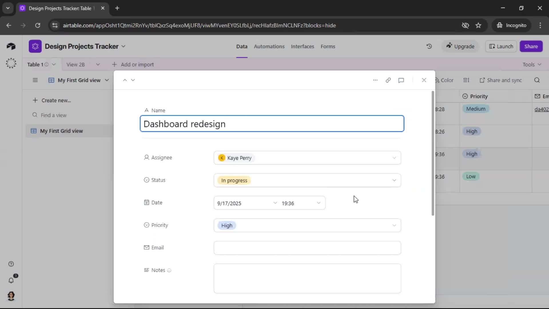 Commenting screenshot