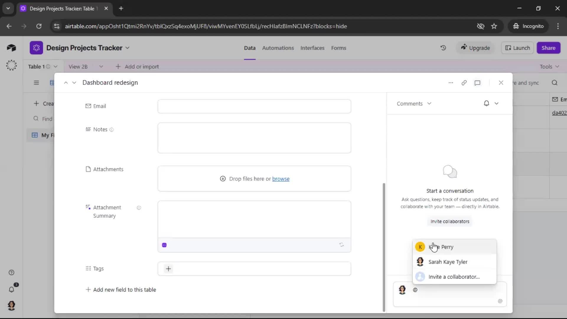 Commenting screenshot
