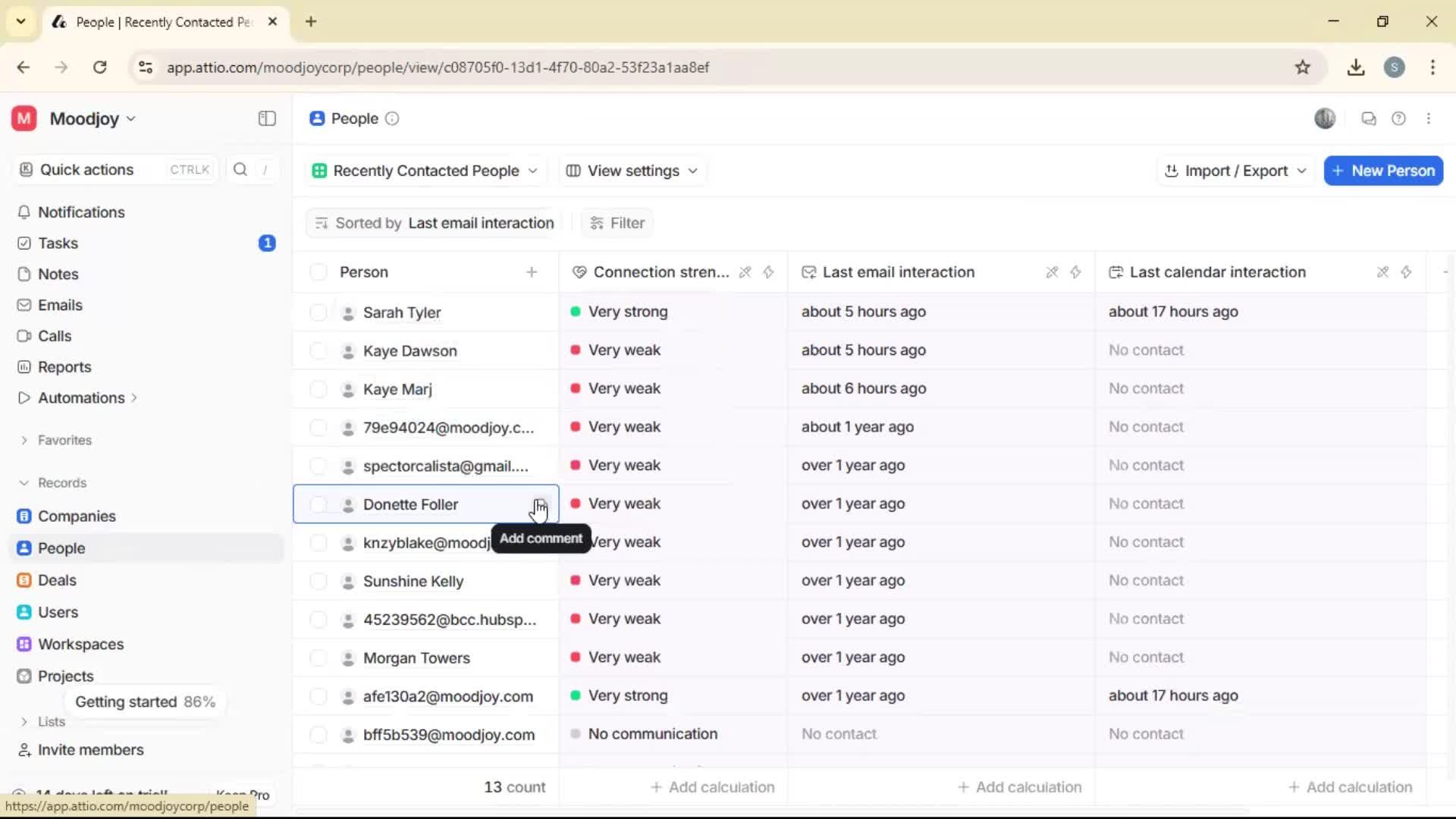 Commenting screenshot