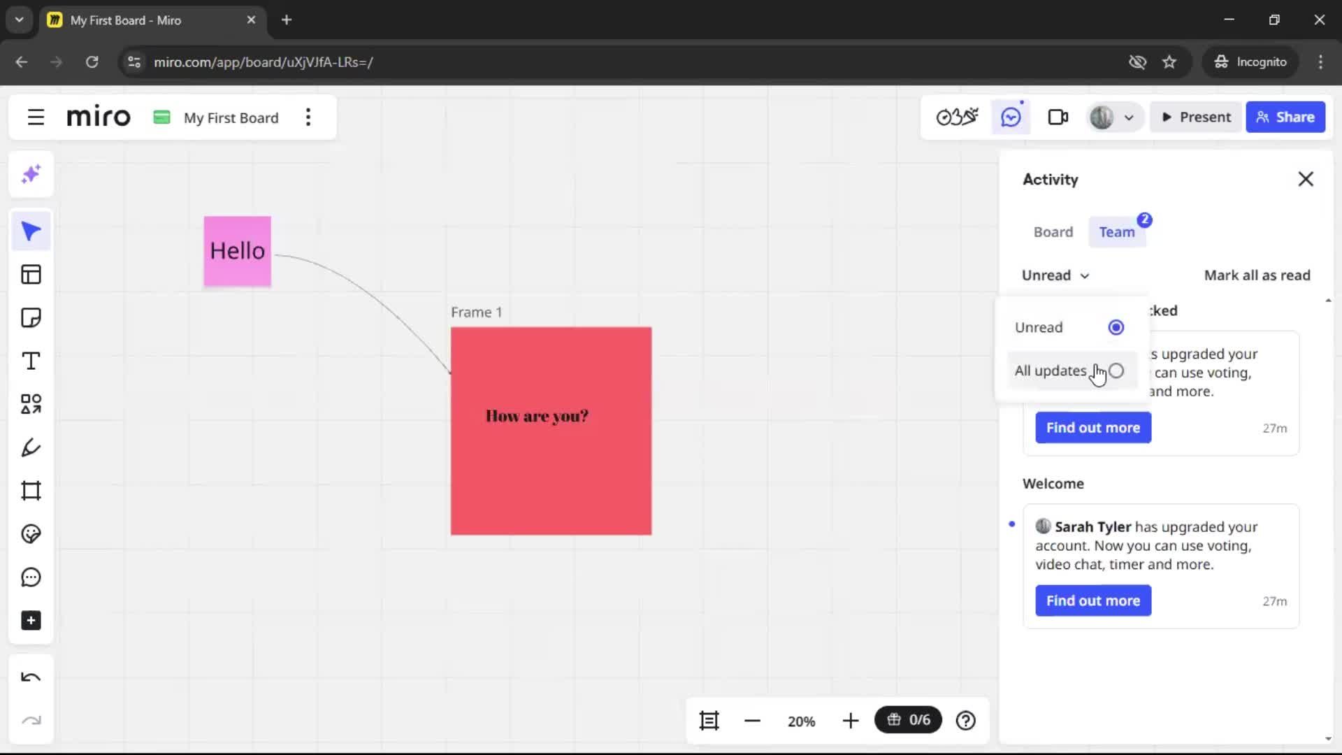 Commenting screenshot