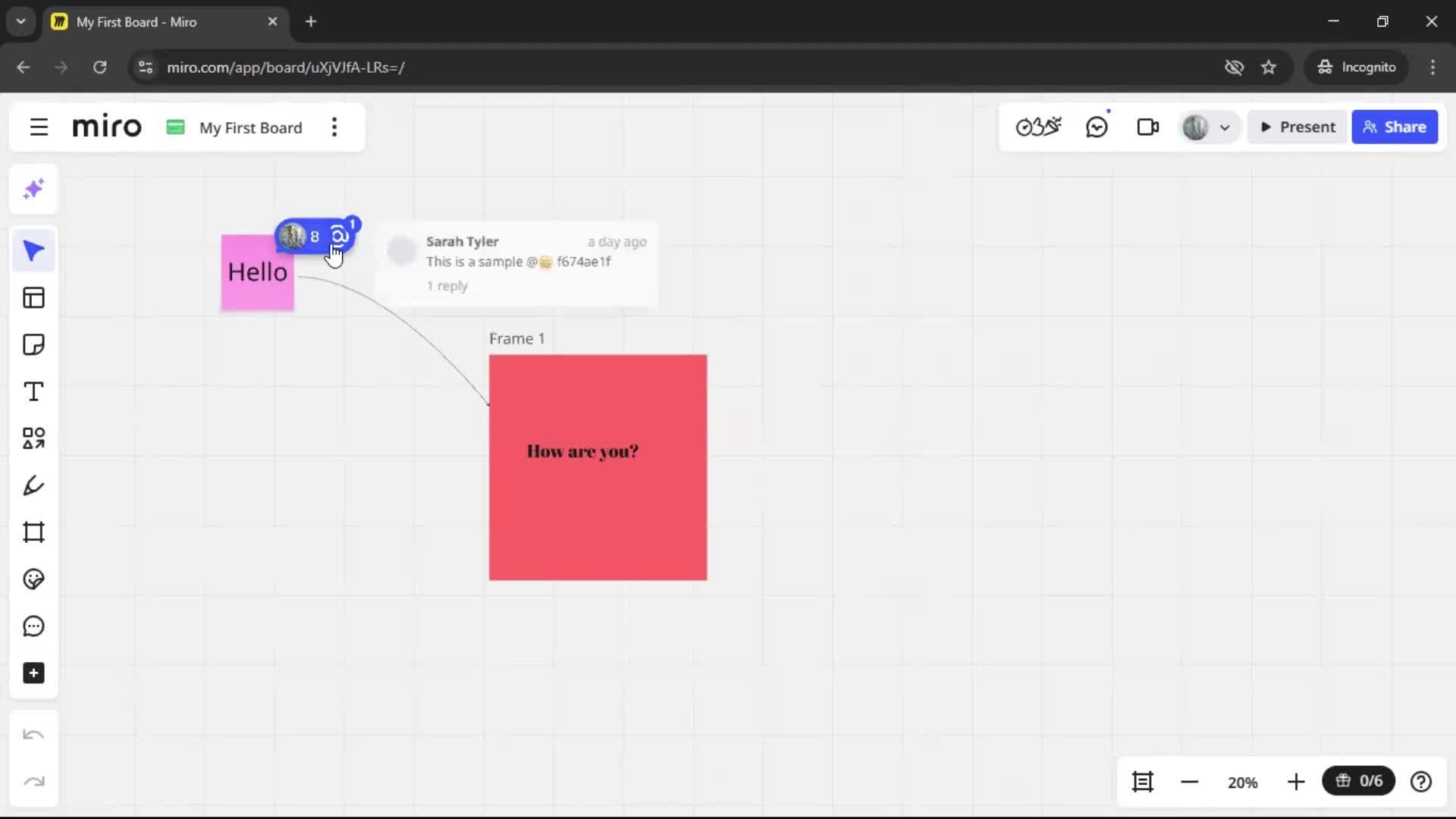 Commenting screenshot