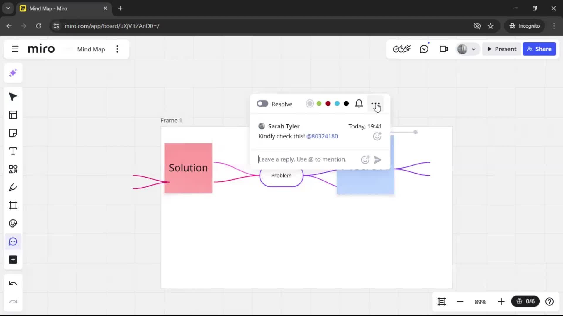 Commenting screenshot