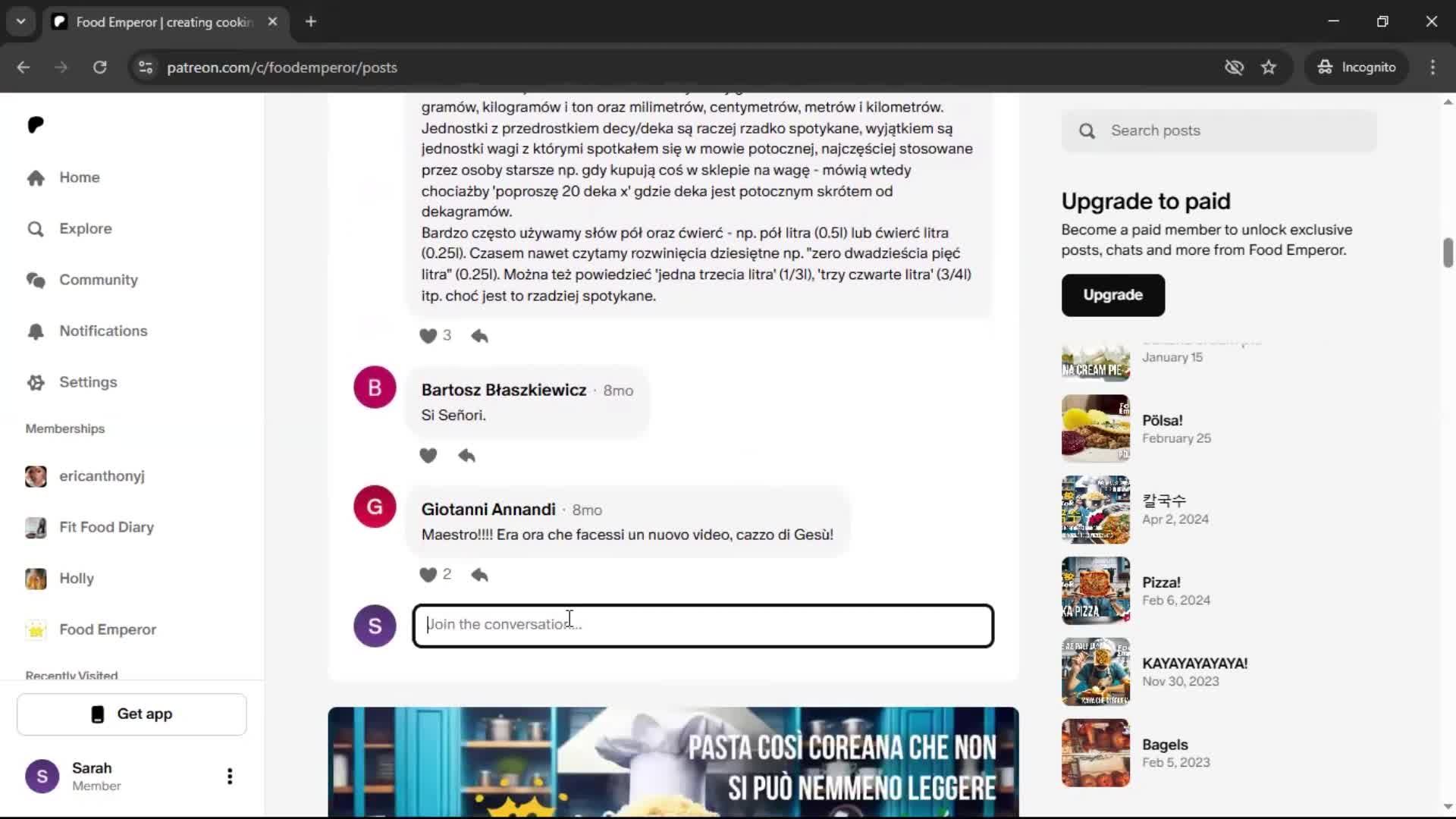Commenting screenshot