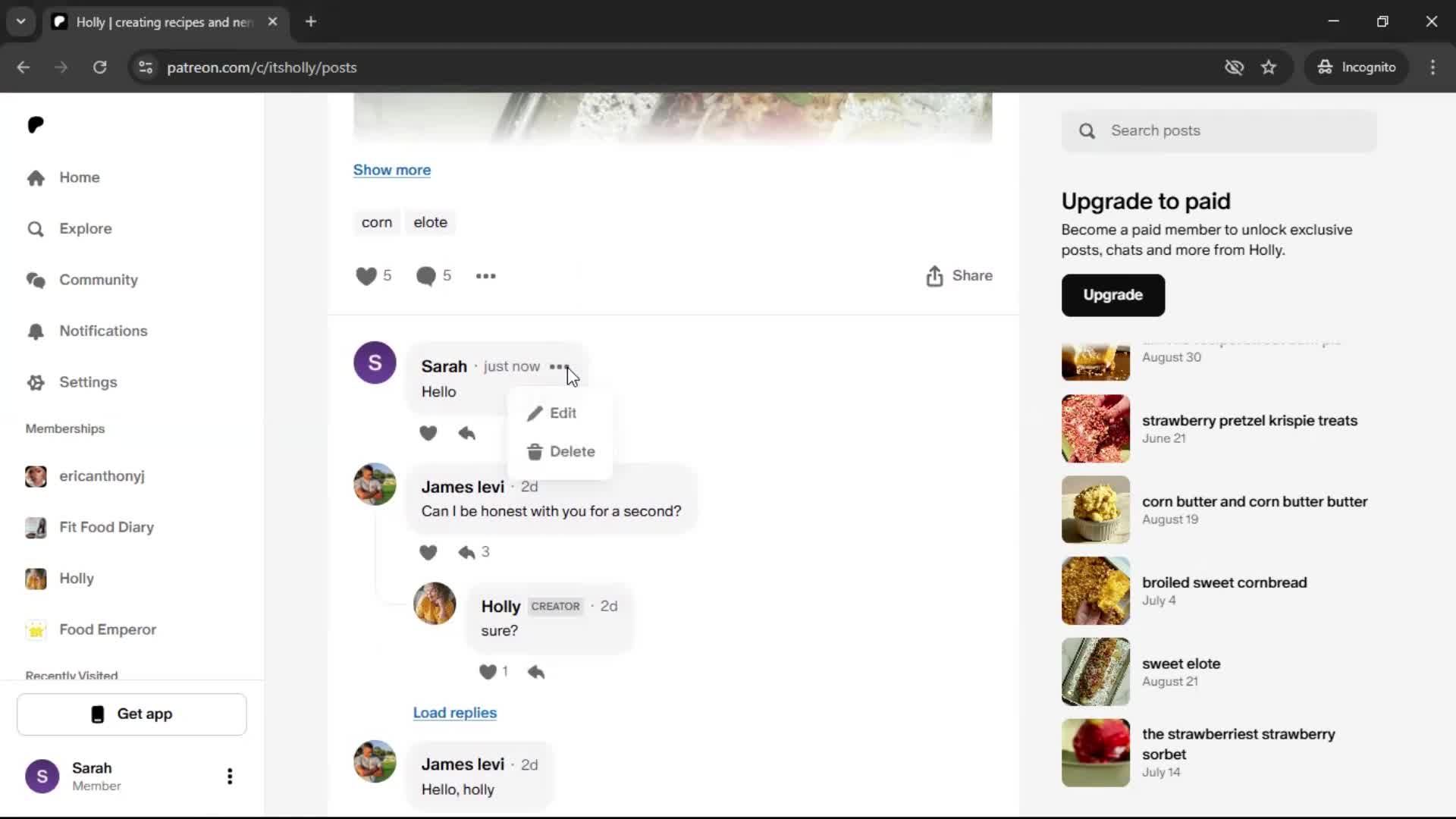 Commenting on Patreon video thumbnail