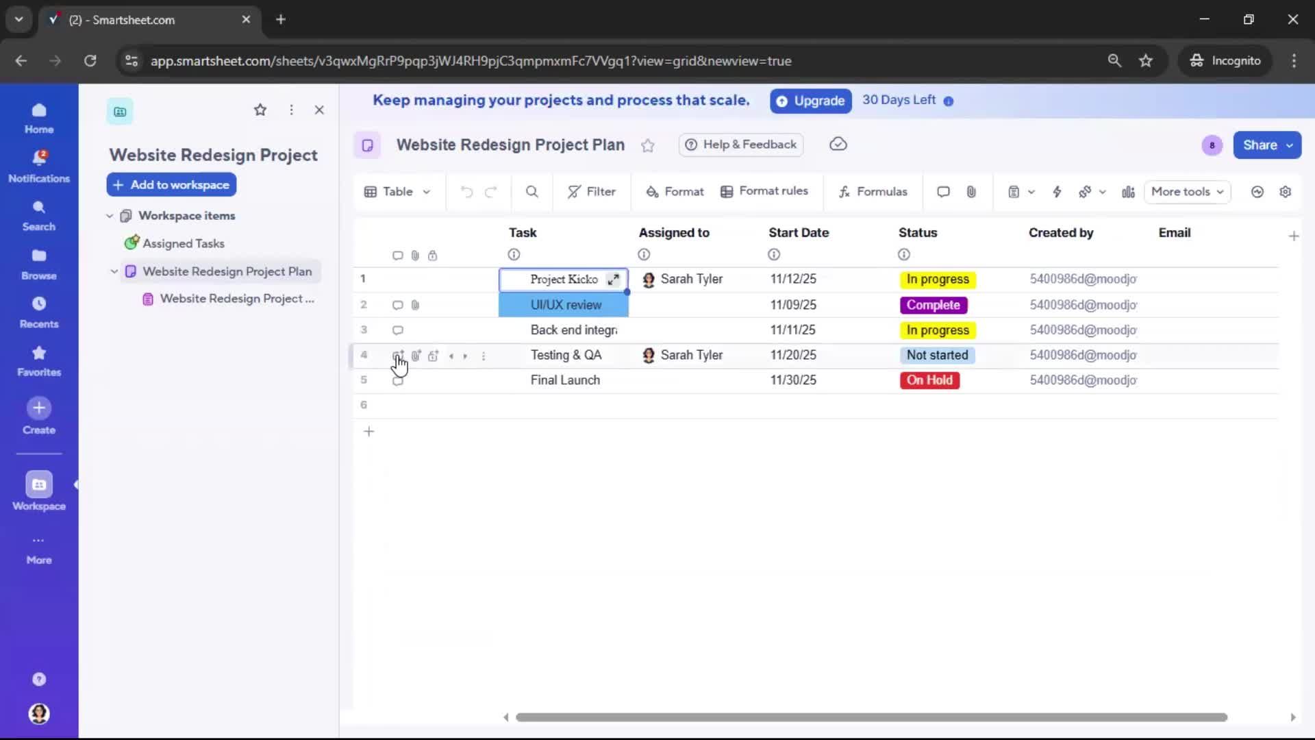 Commenting screenshot