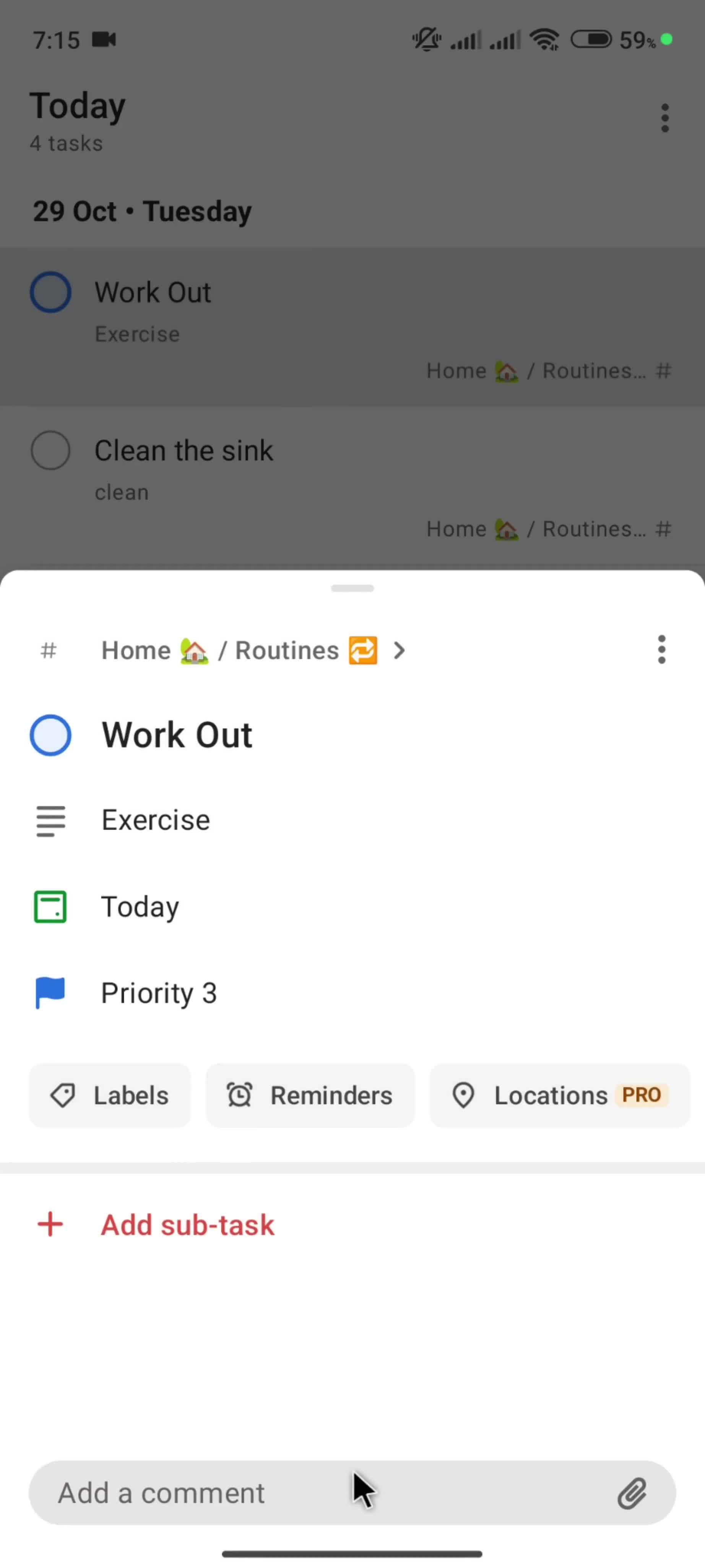 Commenting screenshot