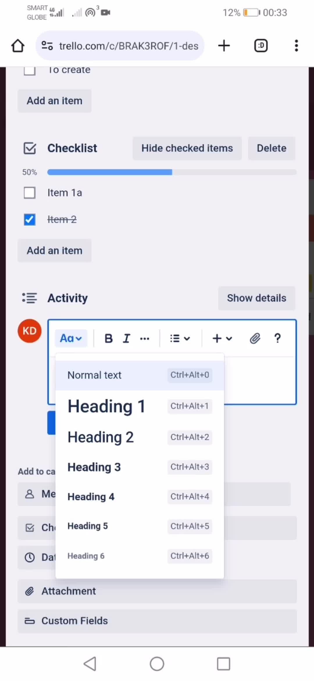 Commenting screenshot