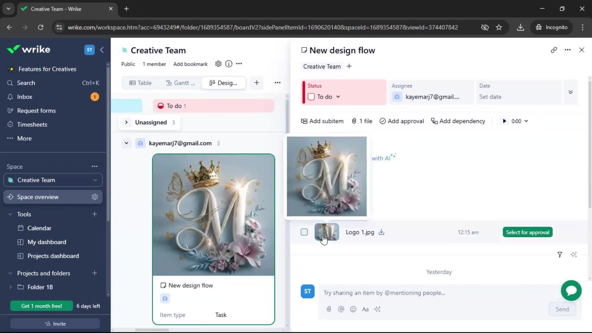 Commenting screenshot