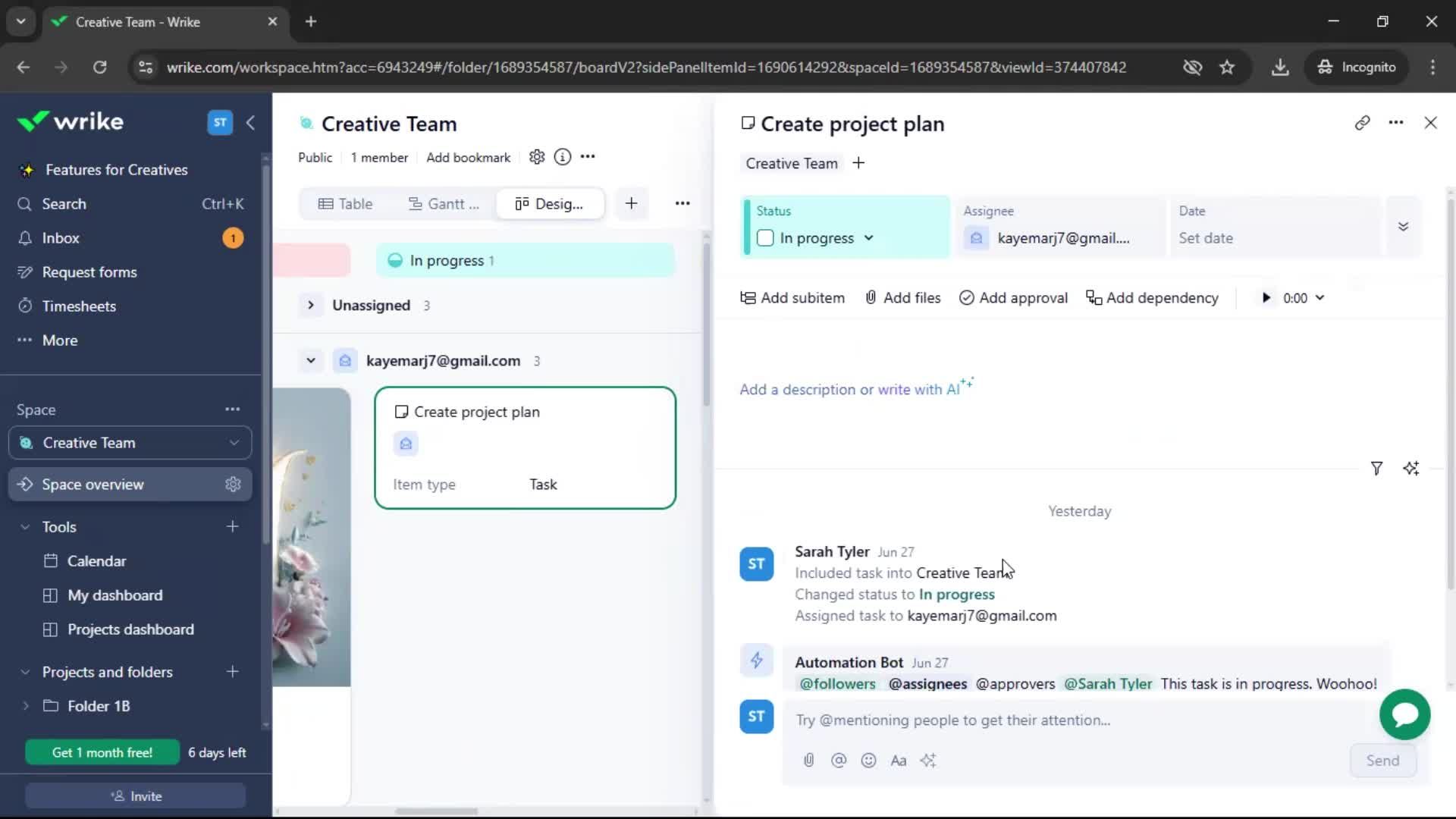 Commenting screenshot