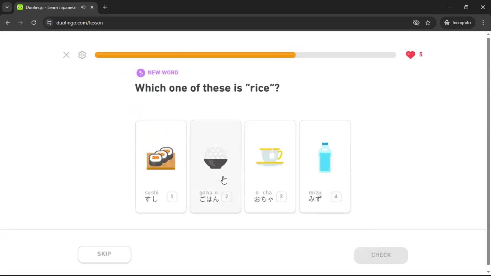 Completing a level screenshot