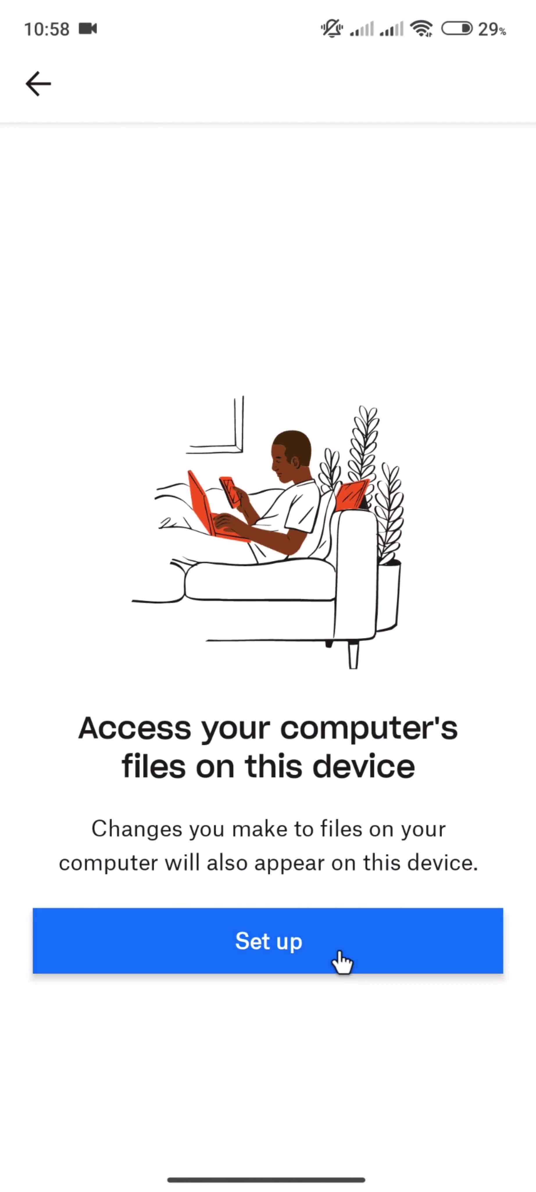 Connecting to a computer screenshot