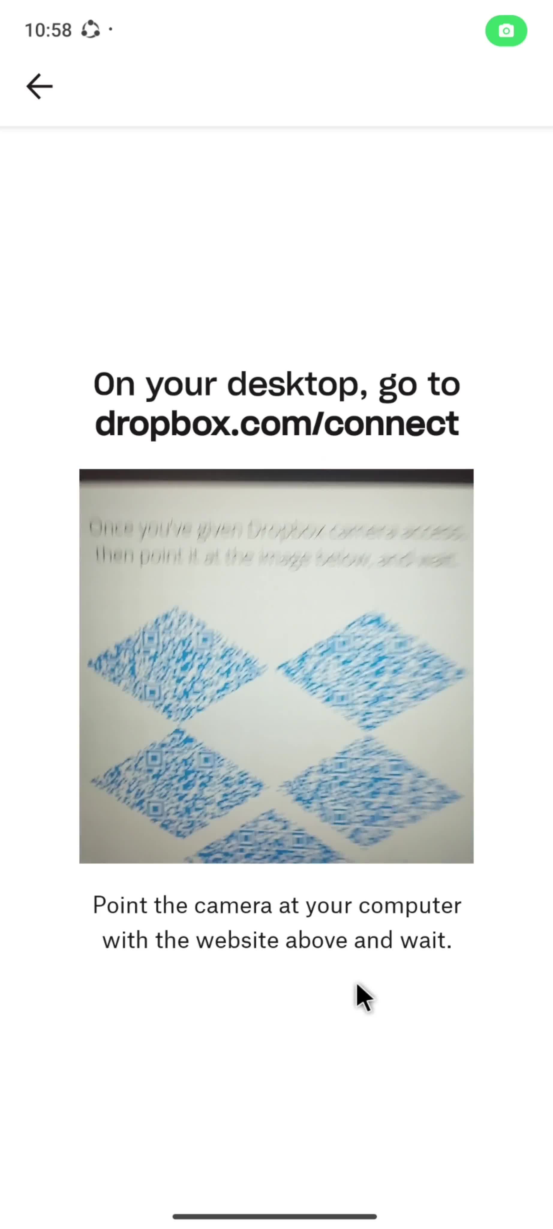 Connecting to a computer screenshot