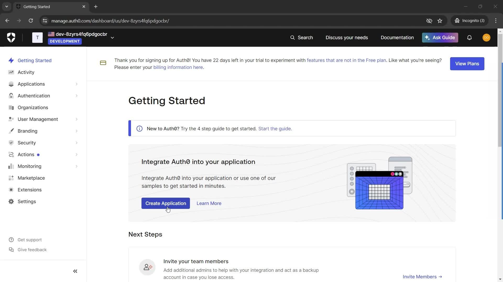 Creating an application screenshot
