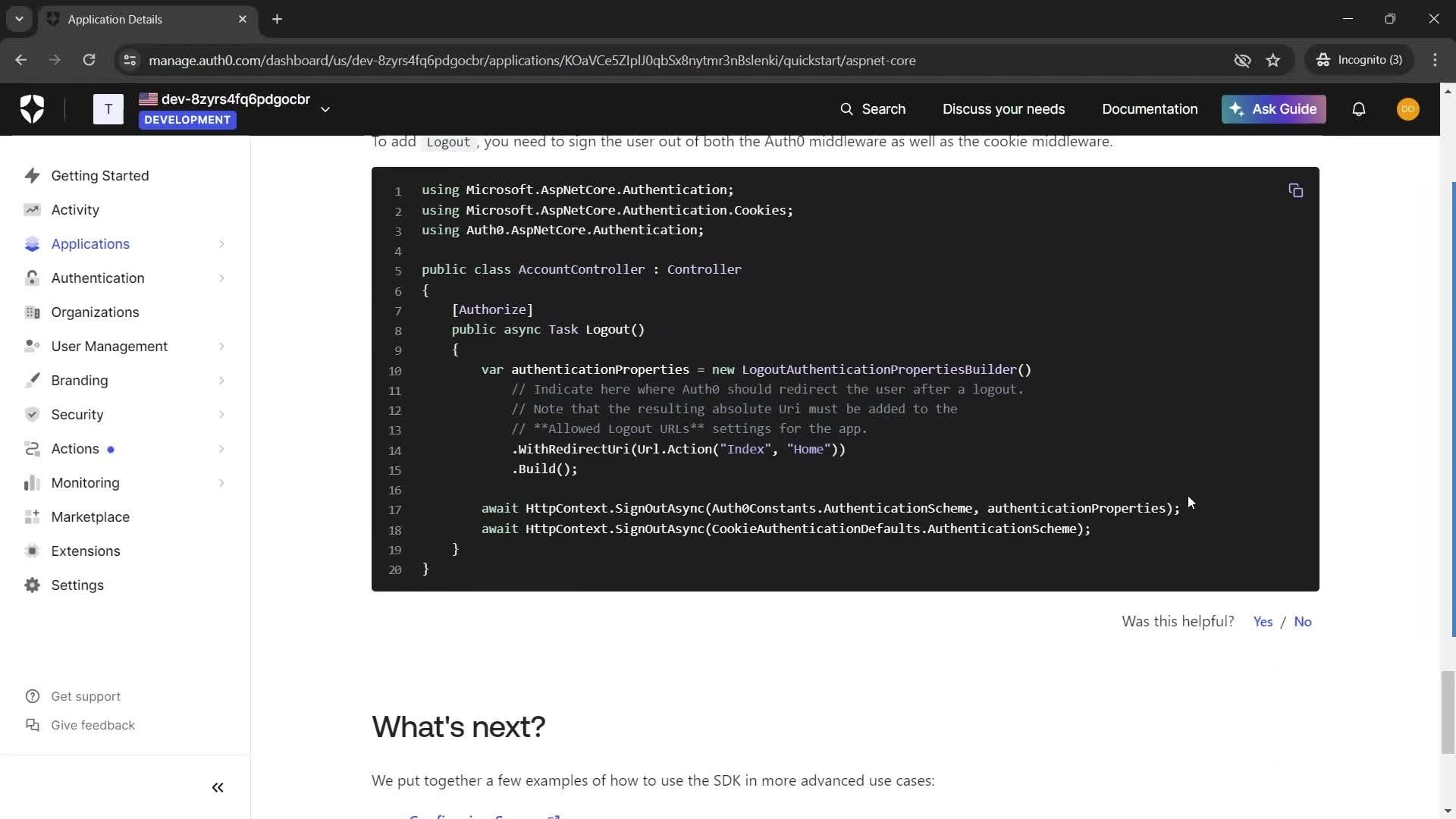 Creating an application screenshot