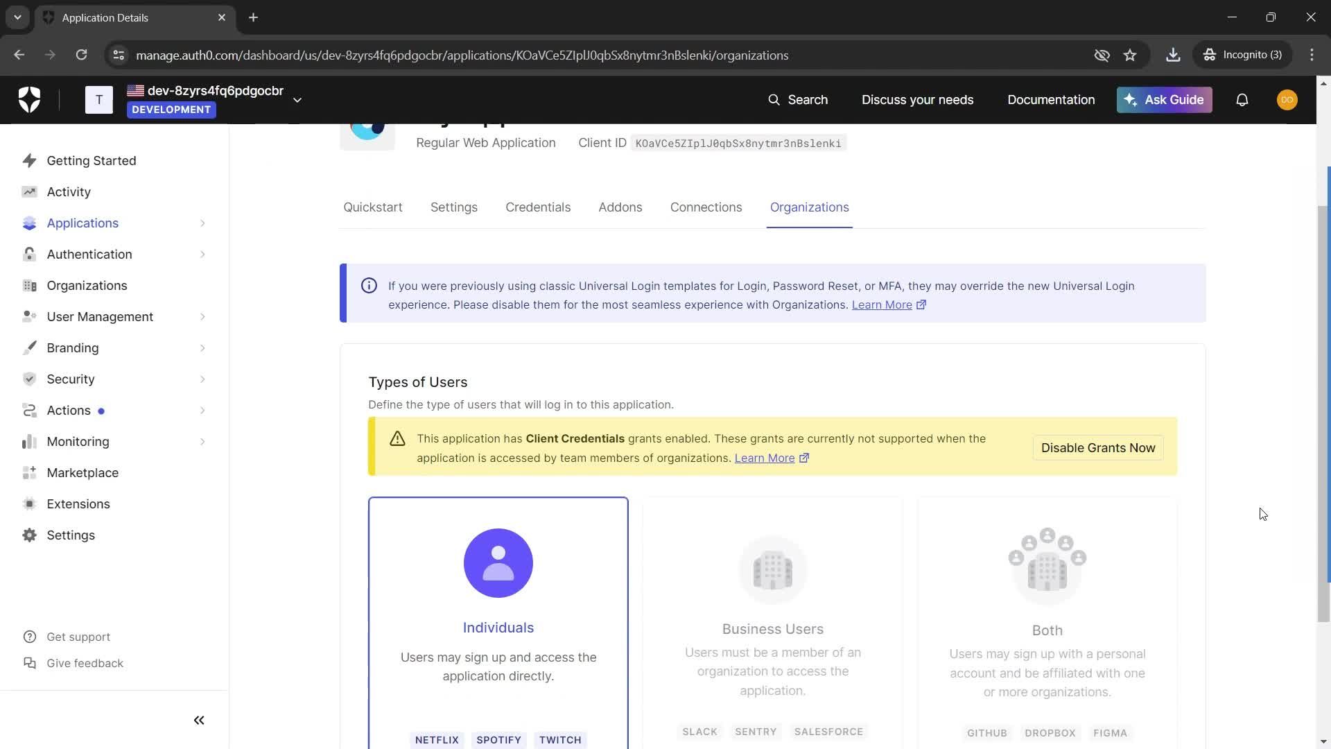 Creating an application screenshot