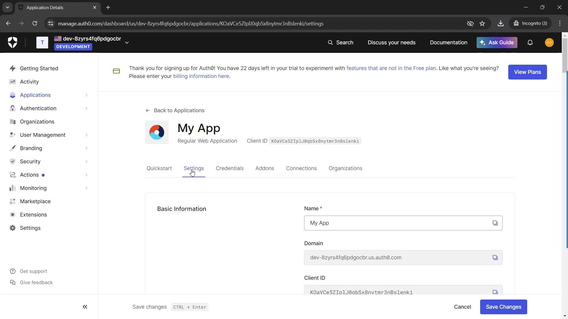 Creating an application screenshot