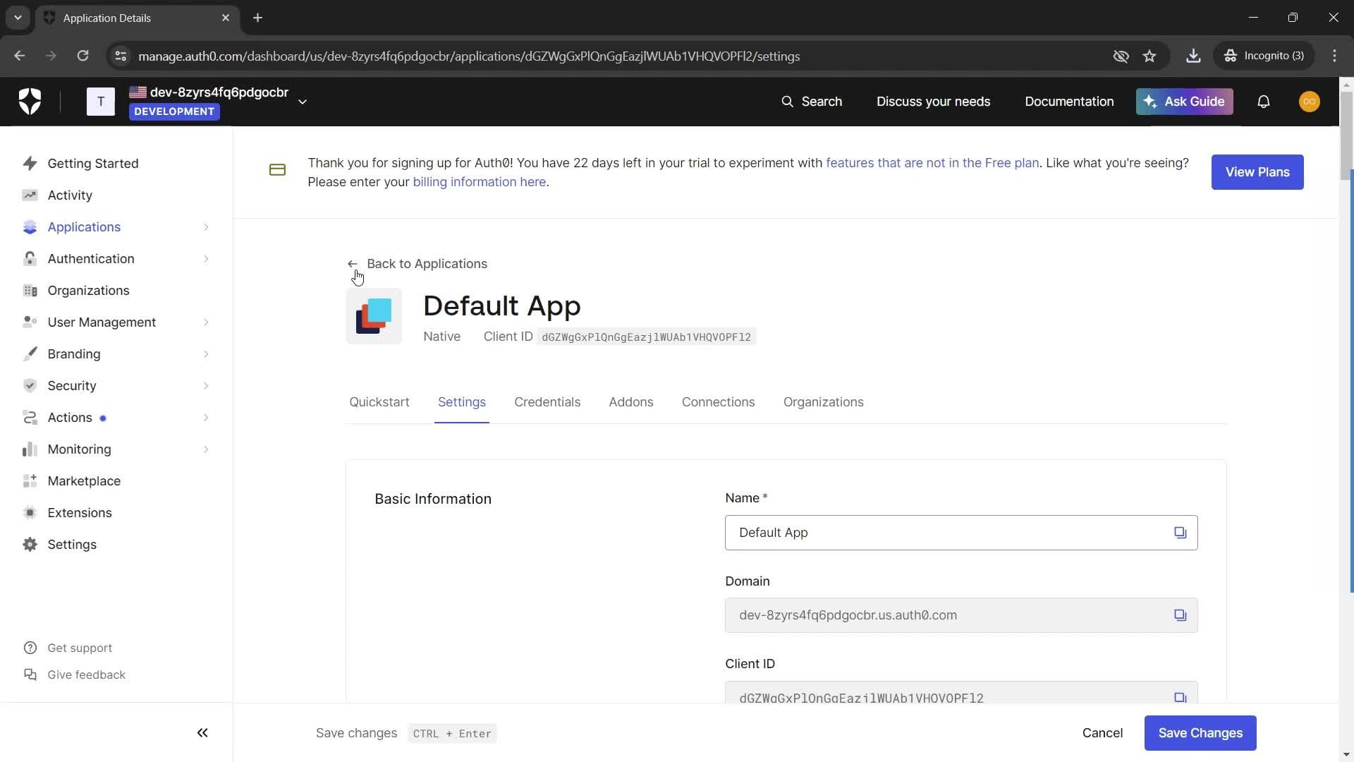 Creating an application screenshot