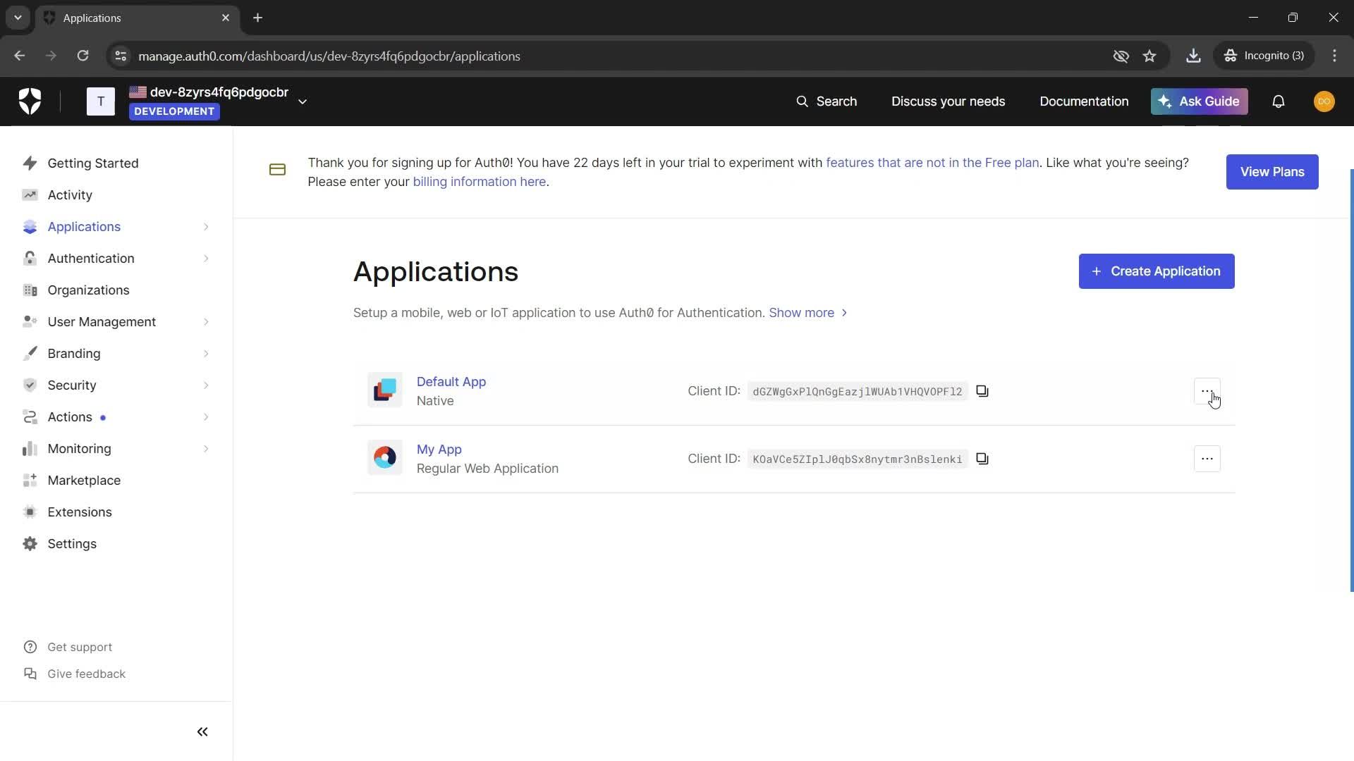 Creating an application screenshot