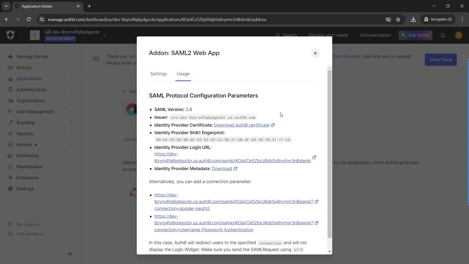 Creating an application screenshot