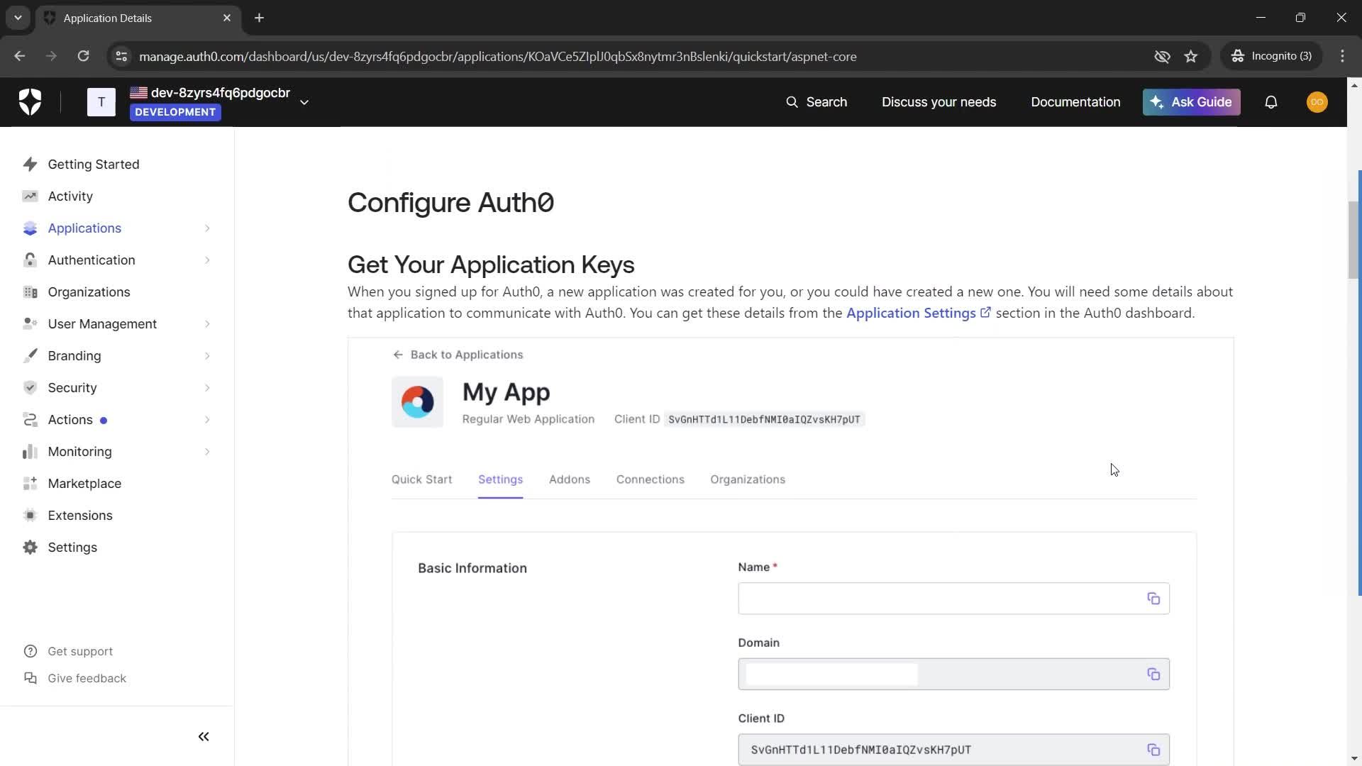 Creating an application screenshot